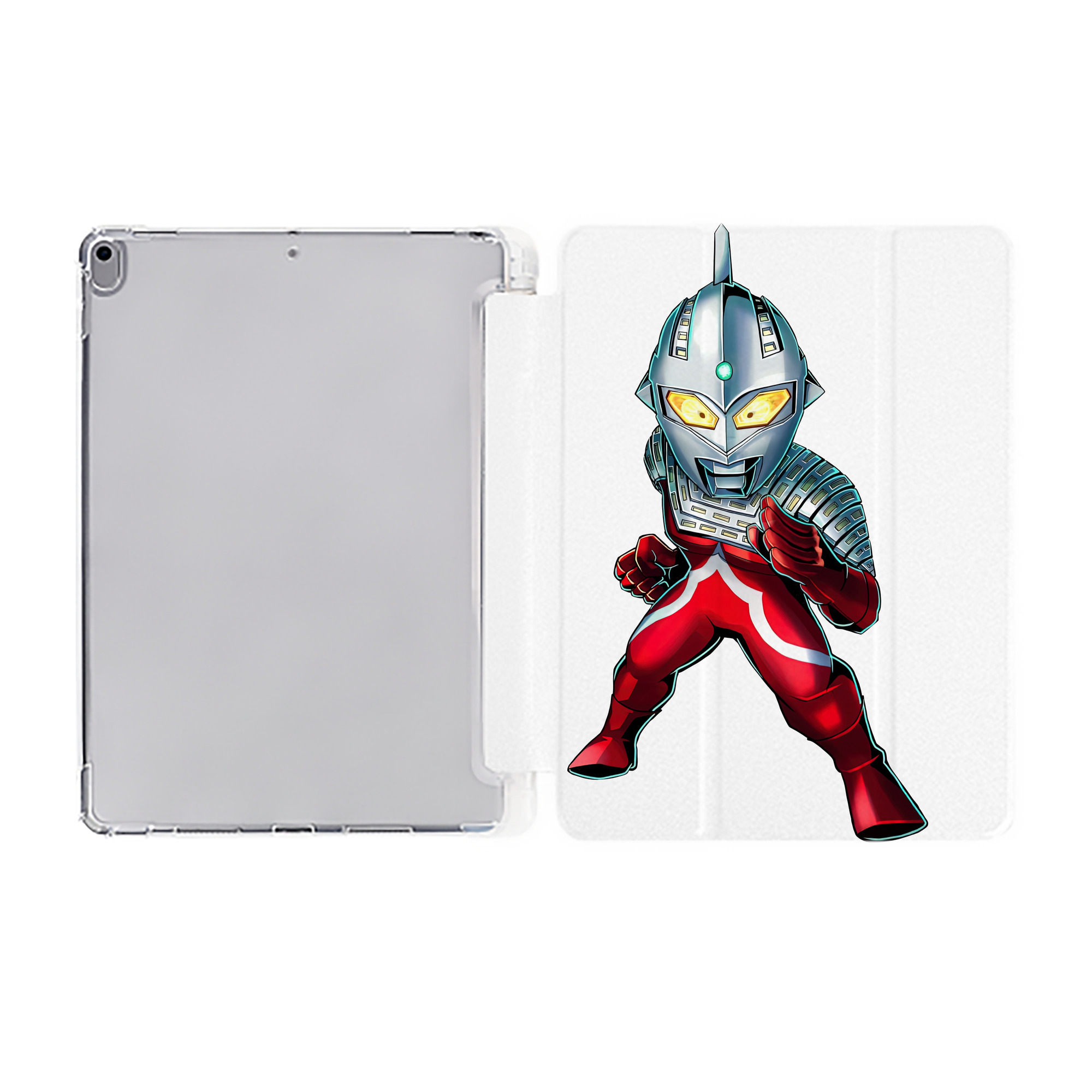 （画像用） ウルトラマン Ultraman IPad ケース ペン収納付き 三つ折りスタンド PUレザー×シリコン 対応機種9.5/10.5/10.9インチ